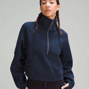 Lululemon "Scuba Oversized Funnel-Neck Half Zip" in "True Navy" (XS/S / NEW)